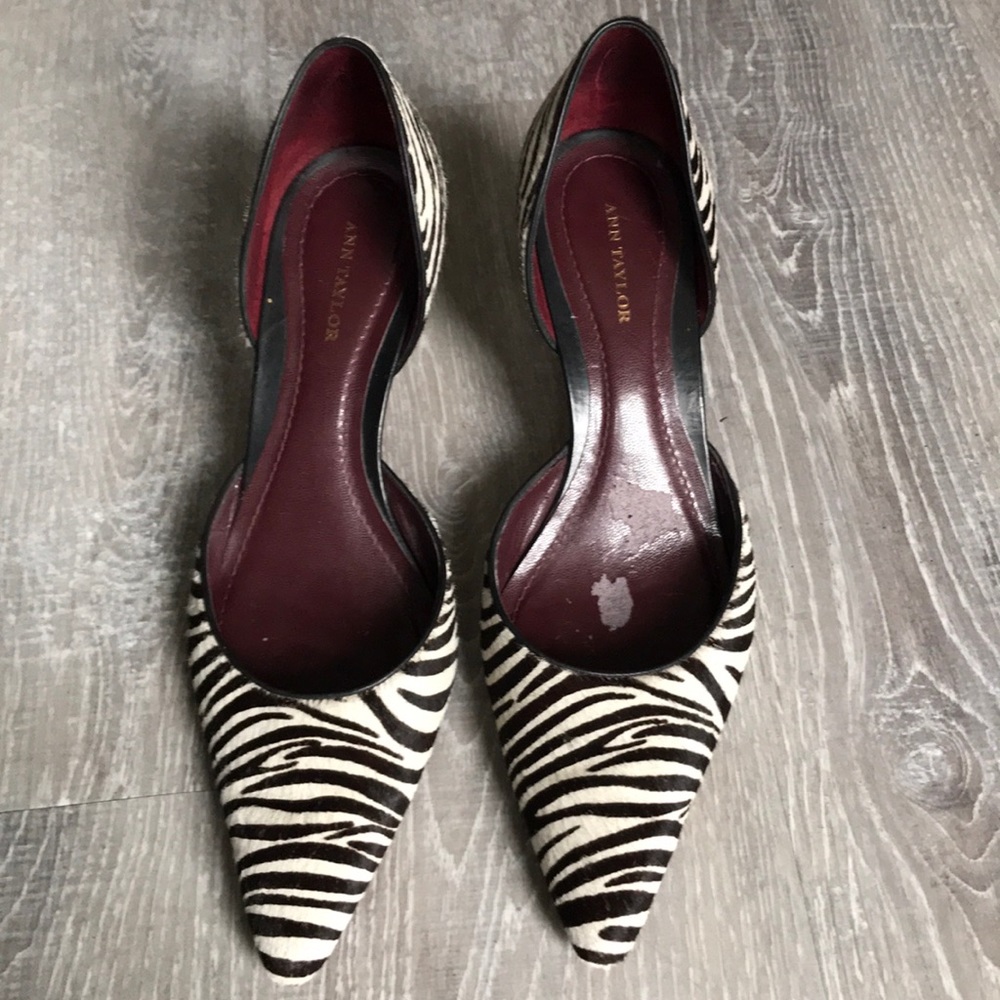 Ann Taylor zebra shoes size 7.5M